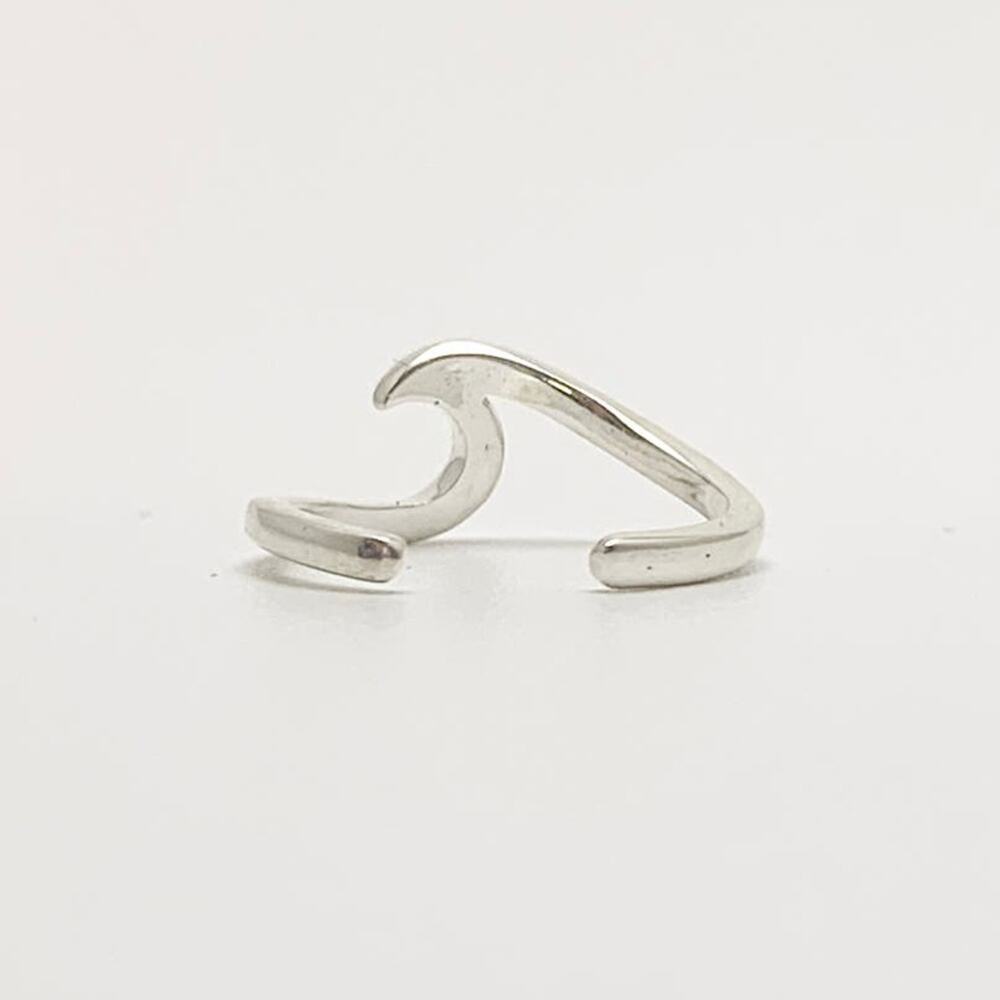 New sterling silver open wave toe ring boho beach vibes - Picture 2 of 3